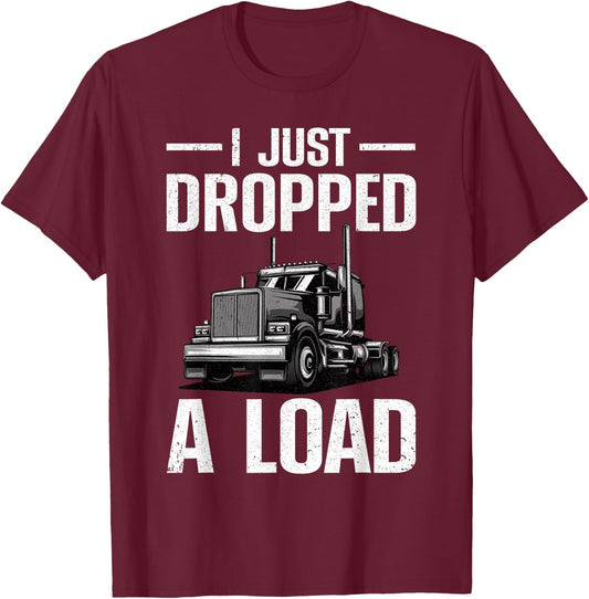 Funny Trucking Art Women Truck Driver Trucker Lover T-Shirt - T-Shirt | Maroon