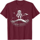 Cat Astronaut in Space T-Shirt - T-Shirt | Maroon
