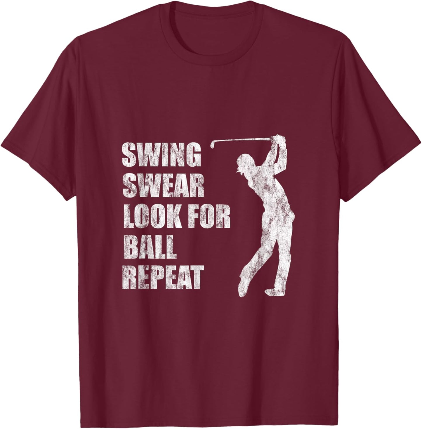 Swing Swear Look For Ball Repeat T-Shirt - T-Shirt | Maroon