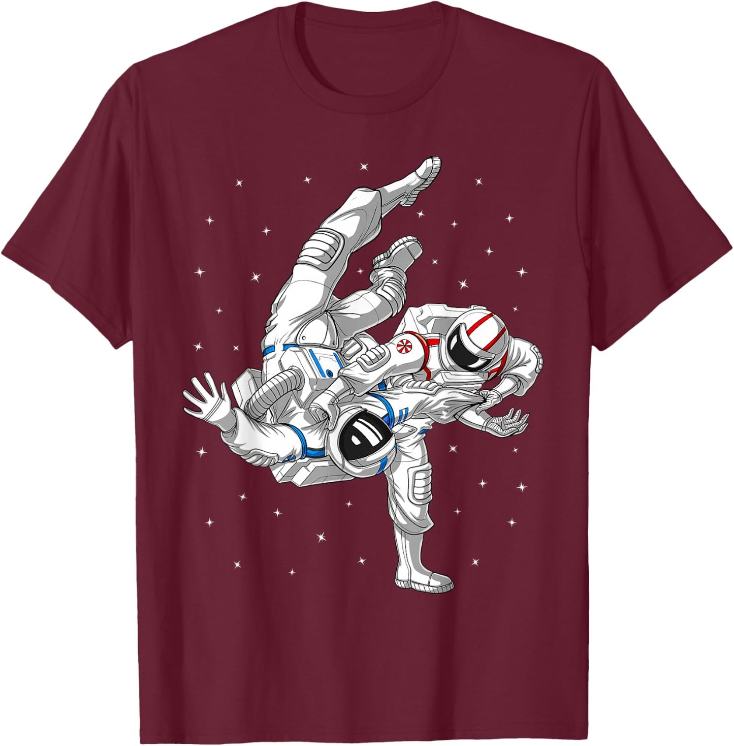 Astronaut Brazilian Jiu-Jitsu Judo Martial Arts Grappling Small T-Shirt - T-Shirt | Maroon
