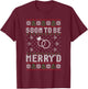 Soon to be Married Merry'd Christmas Bride Groom Couples T-Shirt - T-Shirt | Maroon