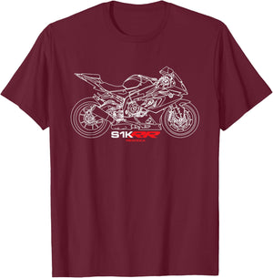 Ridezza Motorcycle S1000RR Designed by a Motorcyclis T-Shirt - T-Shirt | Maroon