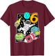 Kinder Ich bin Schon 6 Birthday Rocket Boys Astronaut T-Shirt - T-Shirt | Maroon