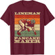 Lineman Pancake Maker - American Football Season Party T-Shirt - T-Shirt | Maroon