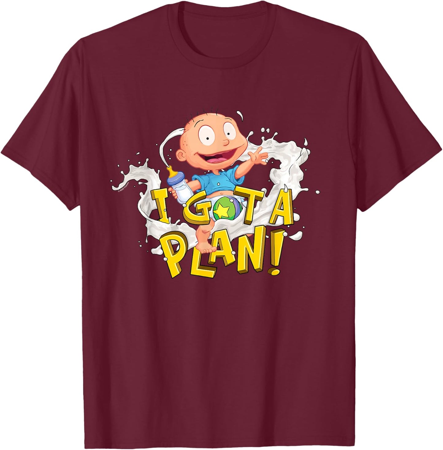 Rugrats Tommy Pickles Has A Plan T-Shirt - T-Shirt | Maroon