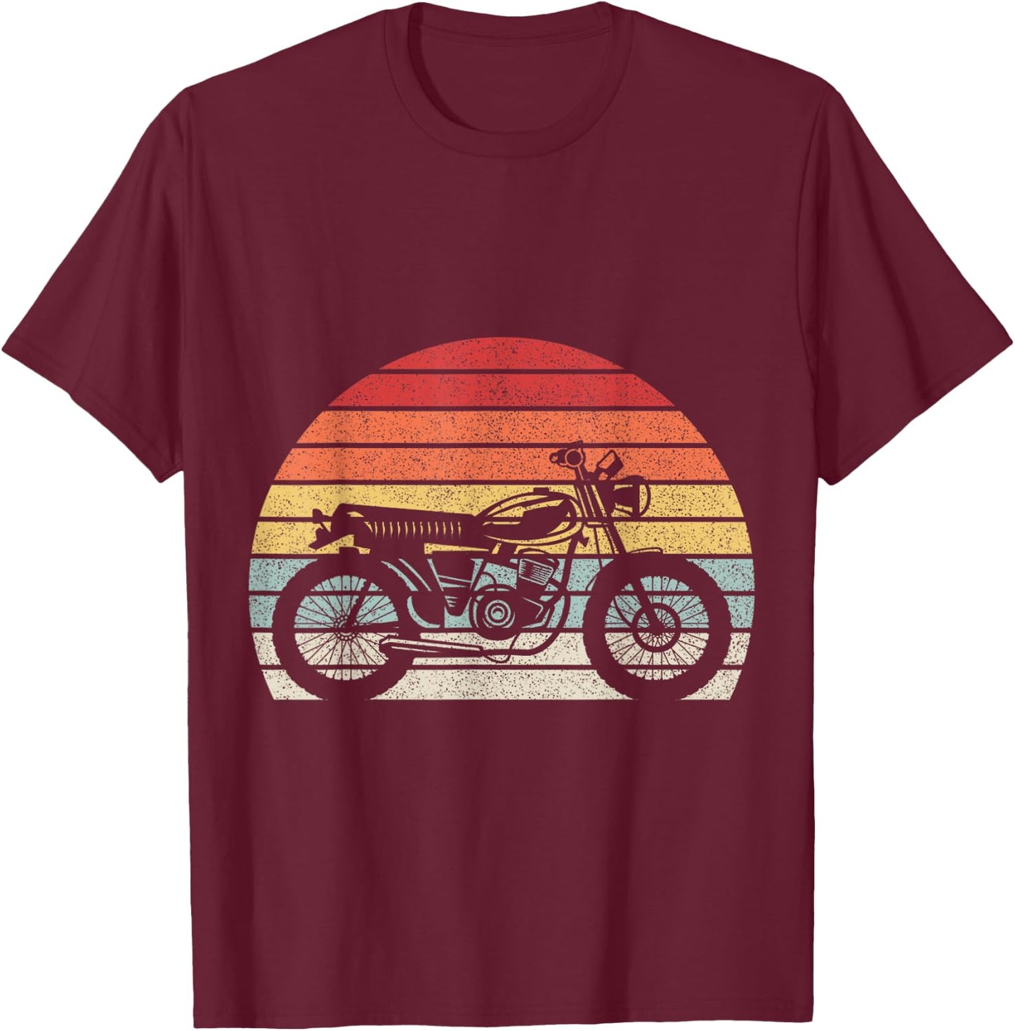 Retro Vintage Motorcycle T-Shirt - T-Shirt | Maroon