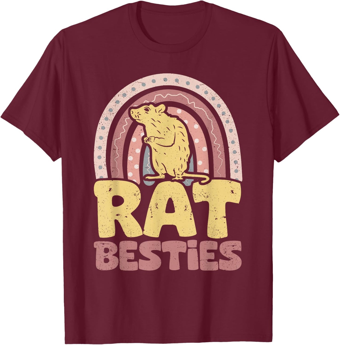 Rat Besties BFF Best Friends Bestie T-Shirt - T-Shirt | Maroon