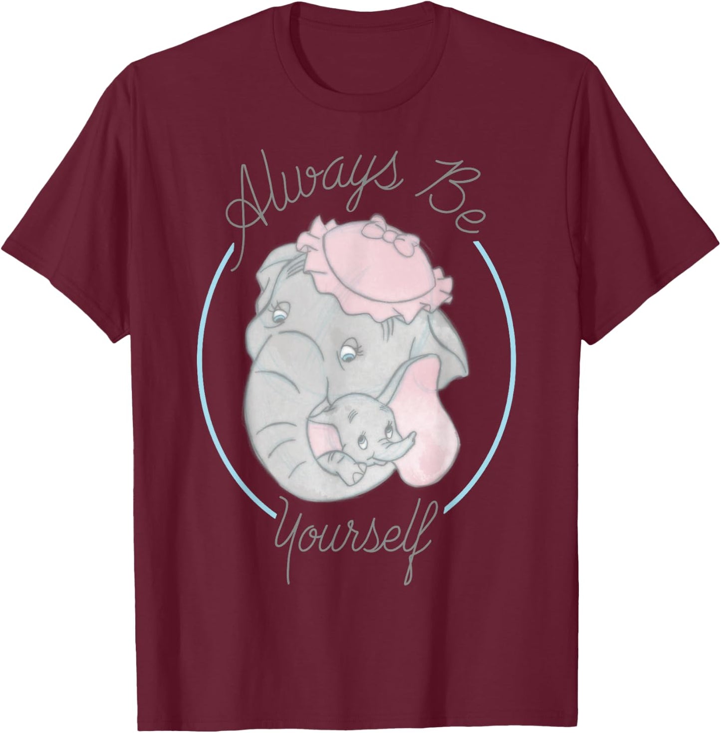 Disney Dumbo and Mrs. Jumbo Always Be Yourself Small T-Shirt - T-Shirt | Maroon