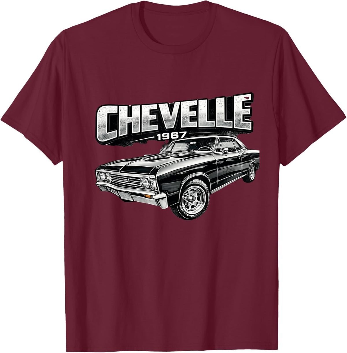 Retro Automotive Lover 1967 American Vehicles Classic Muscle T-Shirt - T-Shirt | Maroon