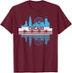 Vintage Chicago Illinois Flag Skyline Men Women T-Shirt - T-Shirt | Maroon