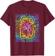 SPED Special Education Ed Teacher Tie Dye Typography T-Shirt - T-Shirt | Maroon