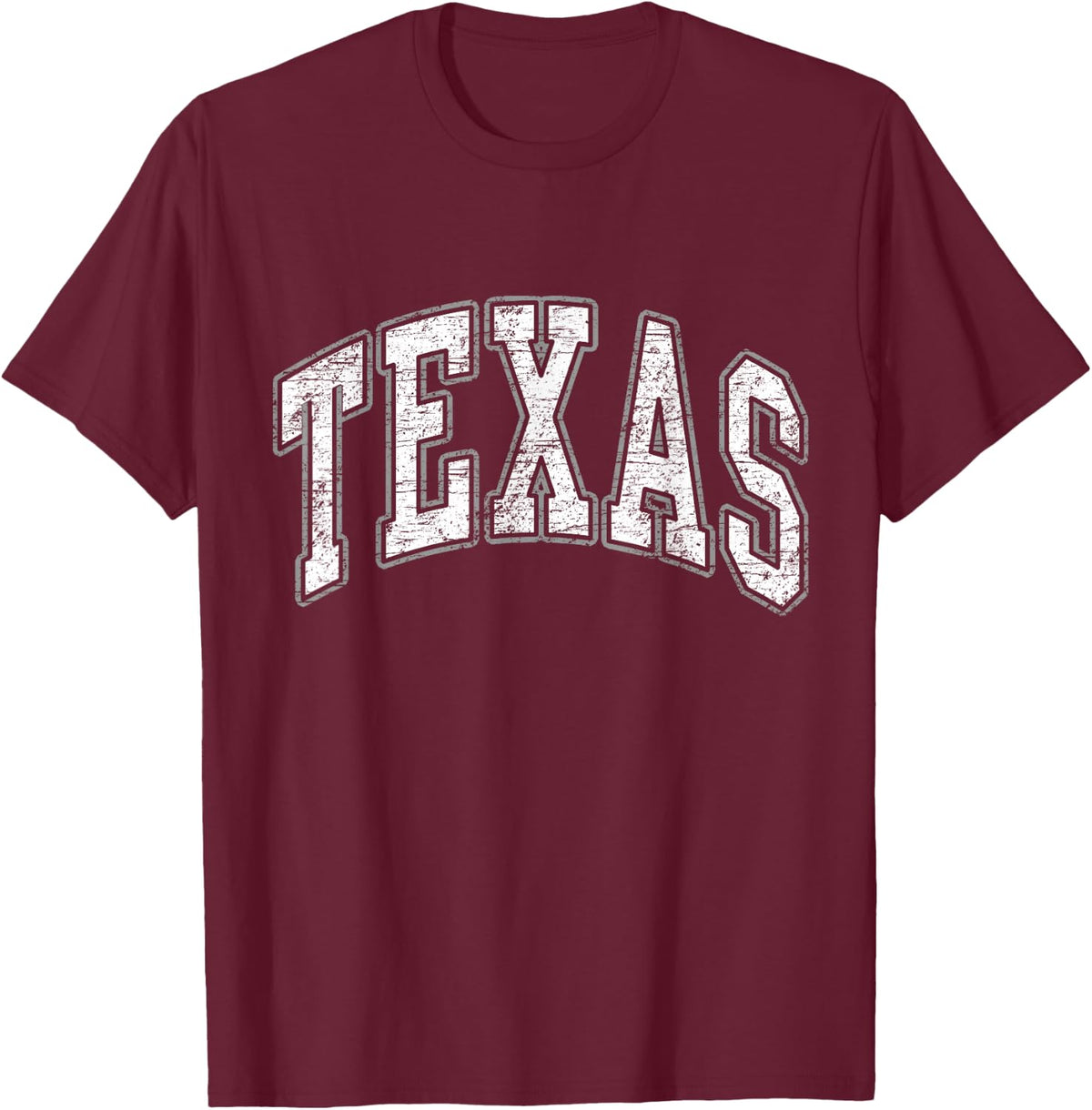 Texas Vintage Retro Varsity Arch Men Girl Women Kids Adult T-Shirt - T-Shirt | Maroon