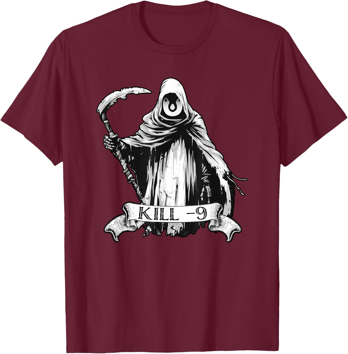 Kill Process Linux Coding & Nerd Pride Sudo Style Humor T-Shirt - T-Shirt | Maroon