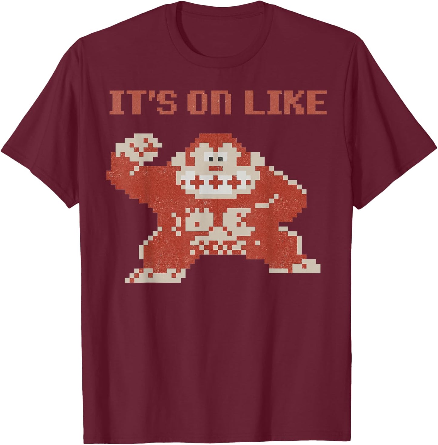 Donkey Kong Classic Its On Graphic T-Shirt - T-Shirt | Maroon