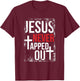 Jesus Never Tapped Out Christian Wrestling Faith Christian T-Shirt - T-Shirt | Maroon