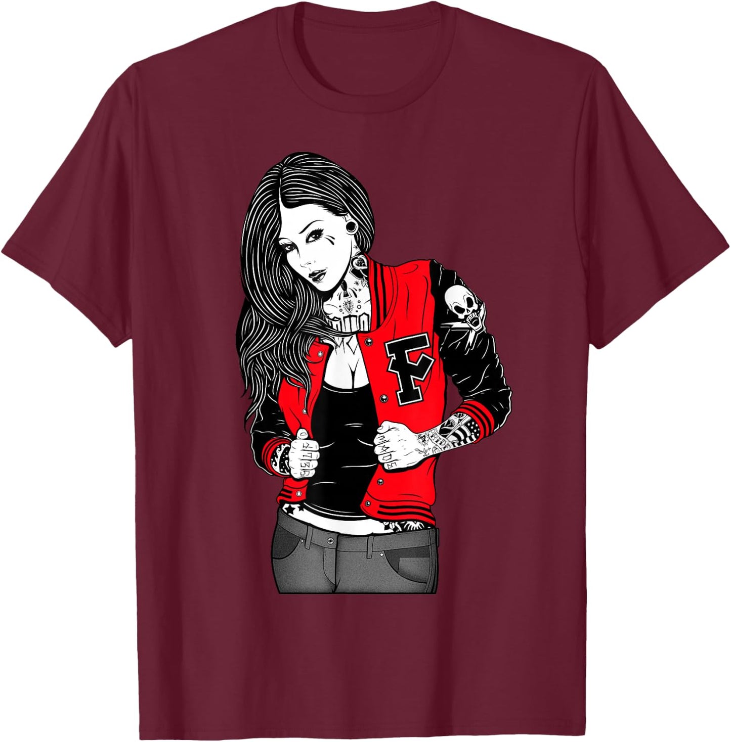 Letterman T-Shirt - T-Shirt | Maroon