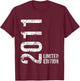 14th Birthday 14 Years Old Girl Boy 2011 T-Shirt - T-Shirt | Maroon