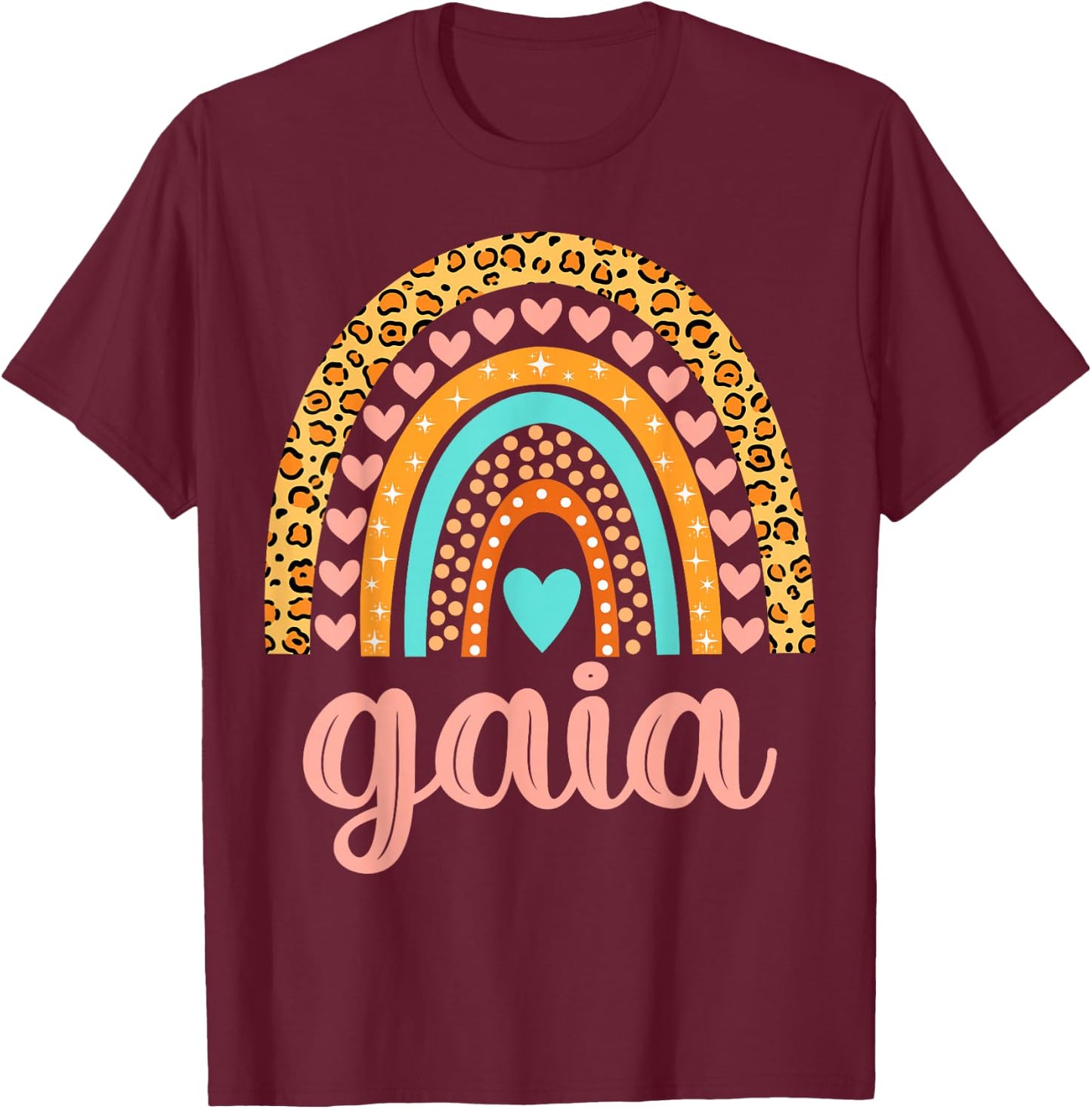 Gaia Gaia Name Birthday Shirt Gift T-Shirt - T-Shirt | Maroon