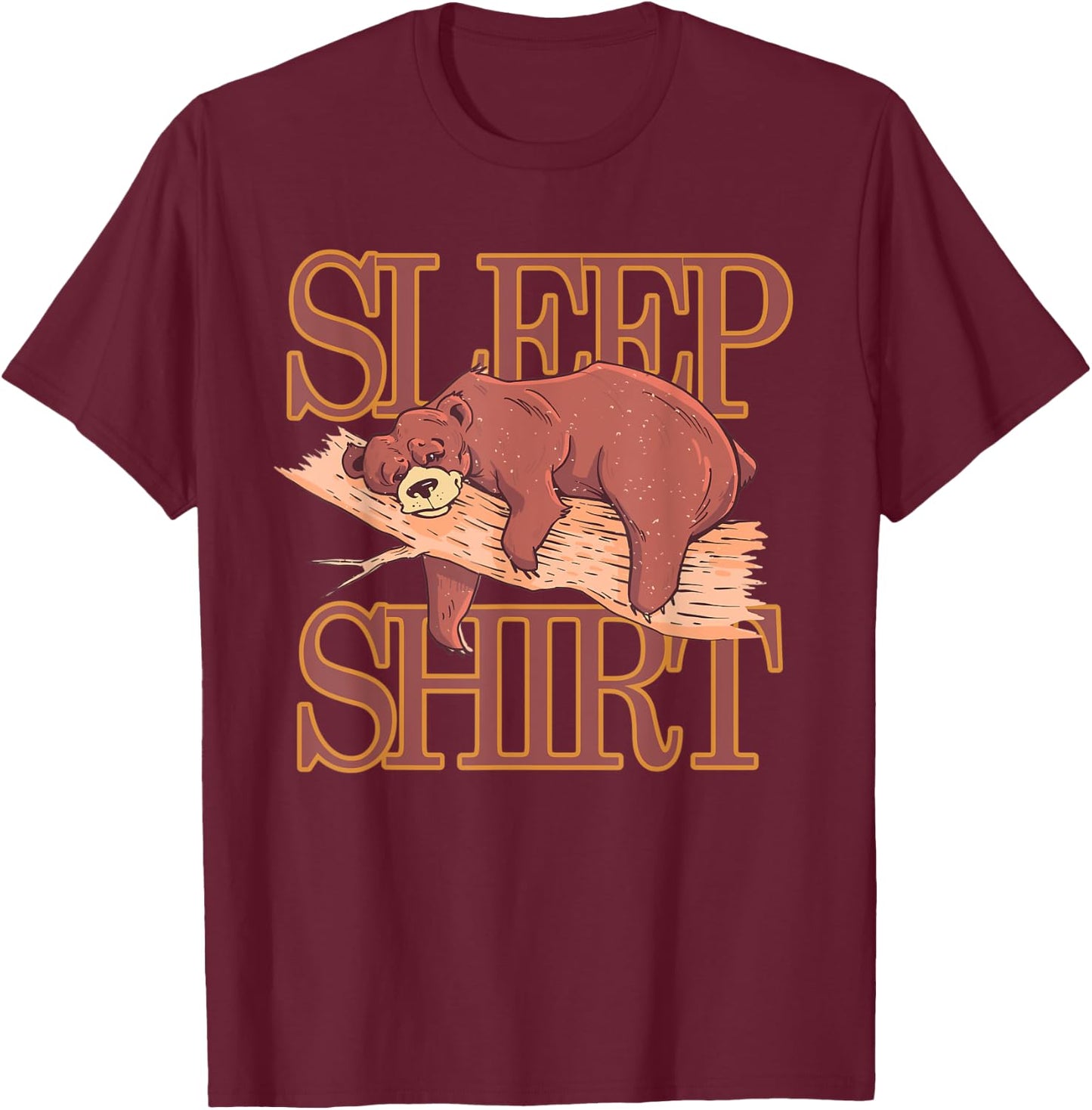 Sleep shirt pajamas pajamas nightgown bear gift T-Shirt - T-Shirt | Maroon