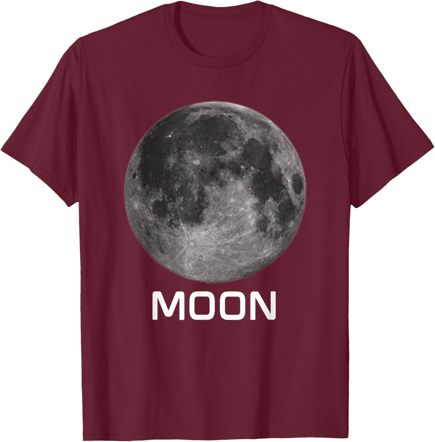 Solar System Earth Moon Outer Space T-Shirt - T-Shirt | Maroon