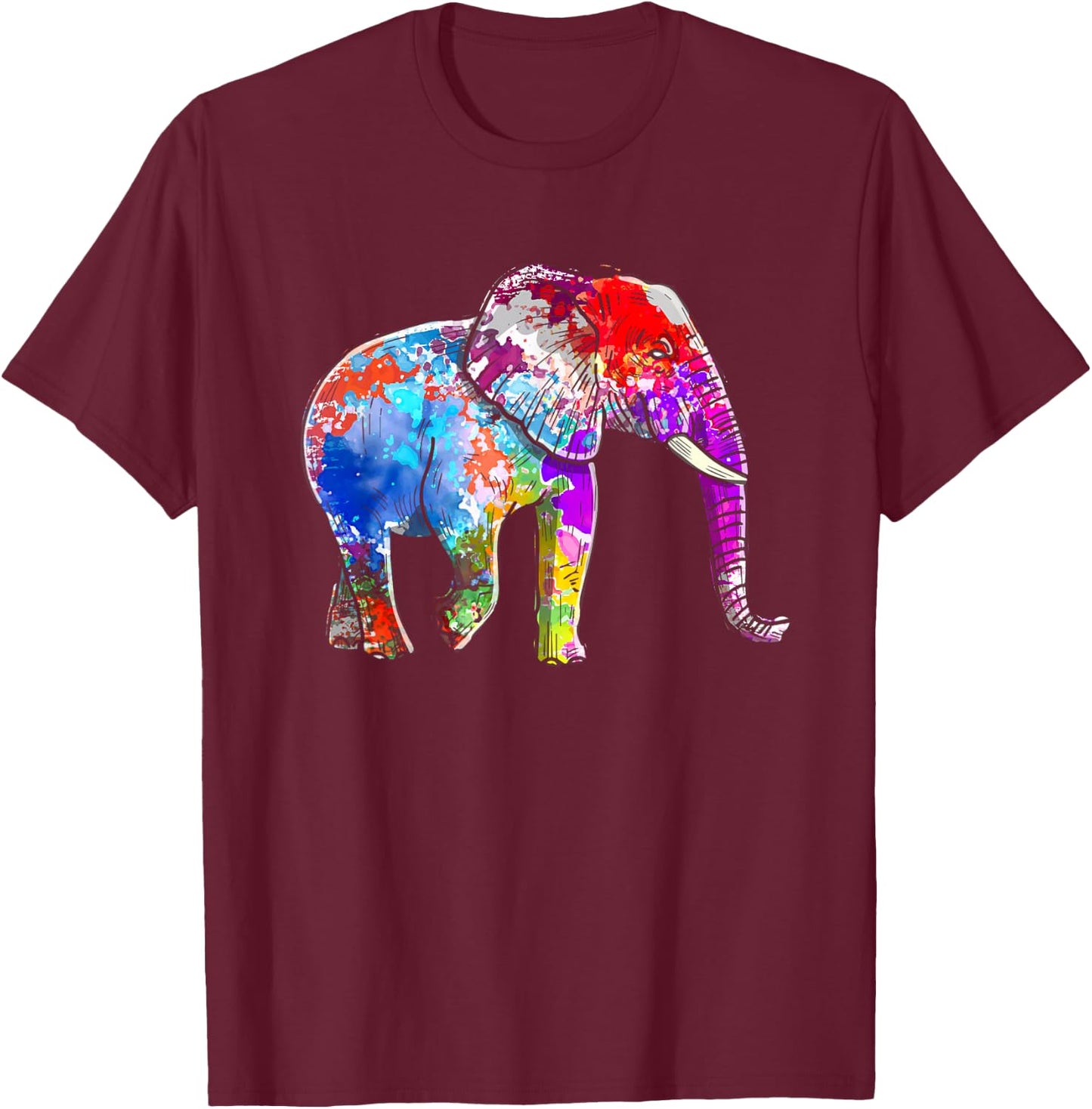 Elephant Boys Pachyderm Men Girls T-Shirt - T-Shirt | Maroon