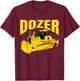 Fun heavy equipment bulldozer for kid's and adults T-Shirt - T-Shirt | Maroon