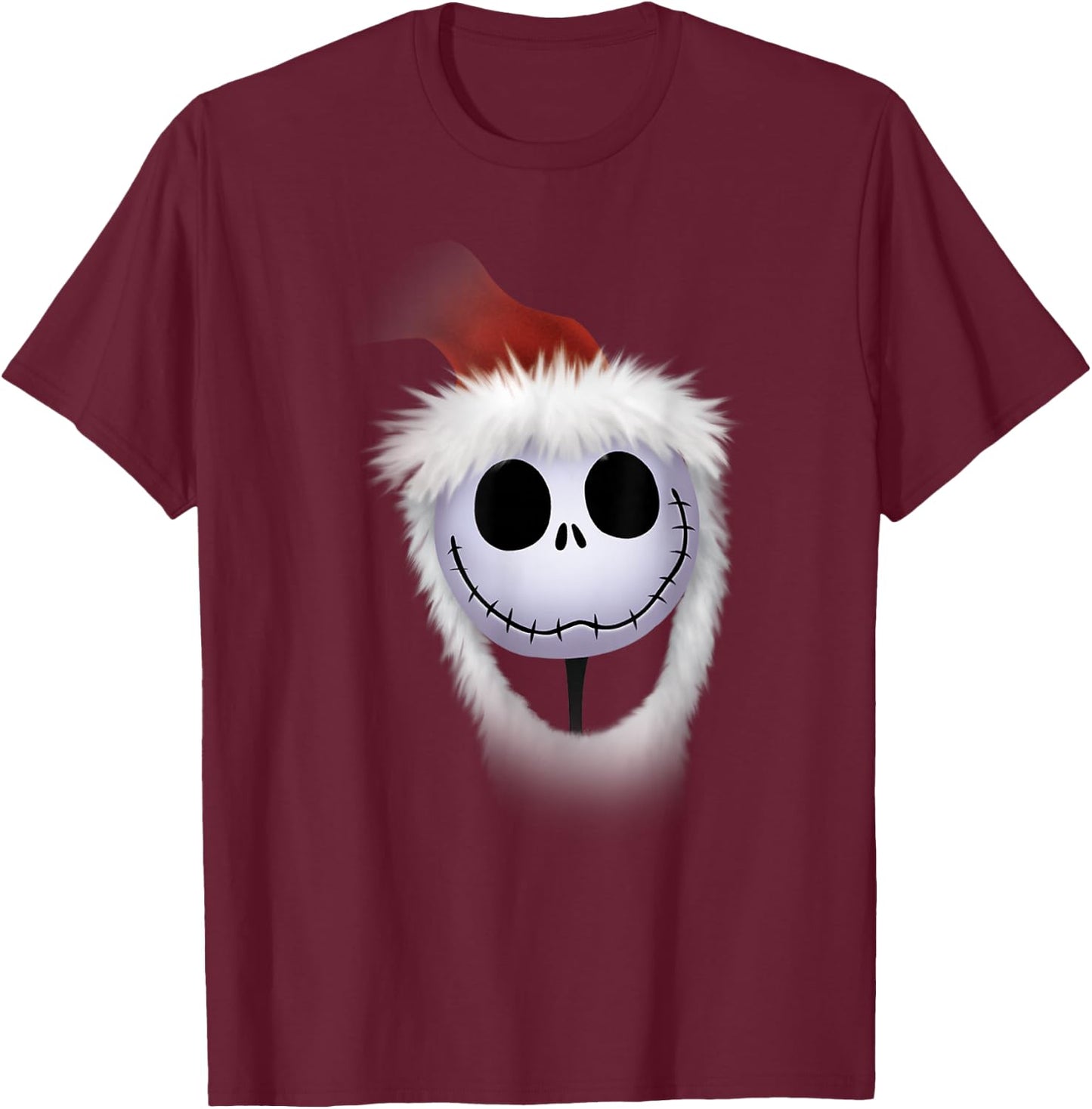 Disney - Jack Skellington Santa Holiday T-Shirt - T-Shirt | Maroon
