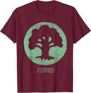 Magic: The Gathering Green Mana T-Shirt - T-Shirt | Maroon