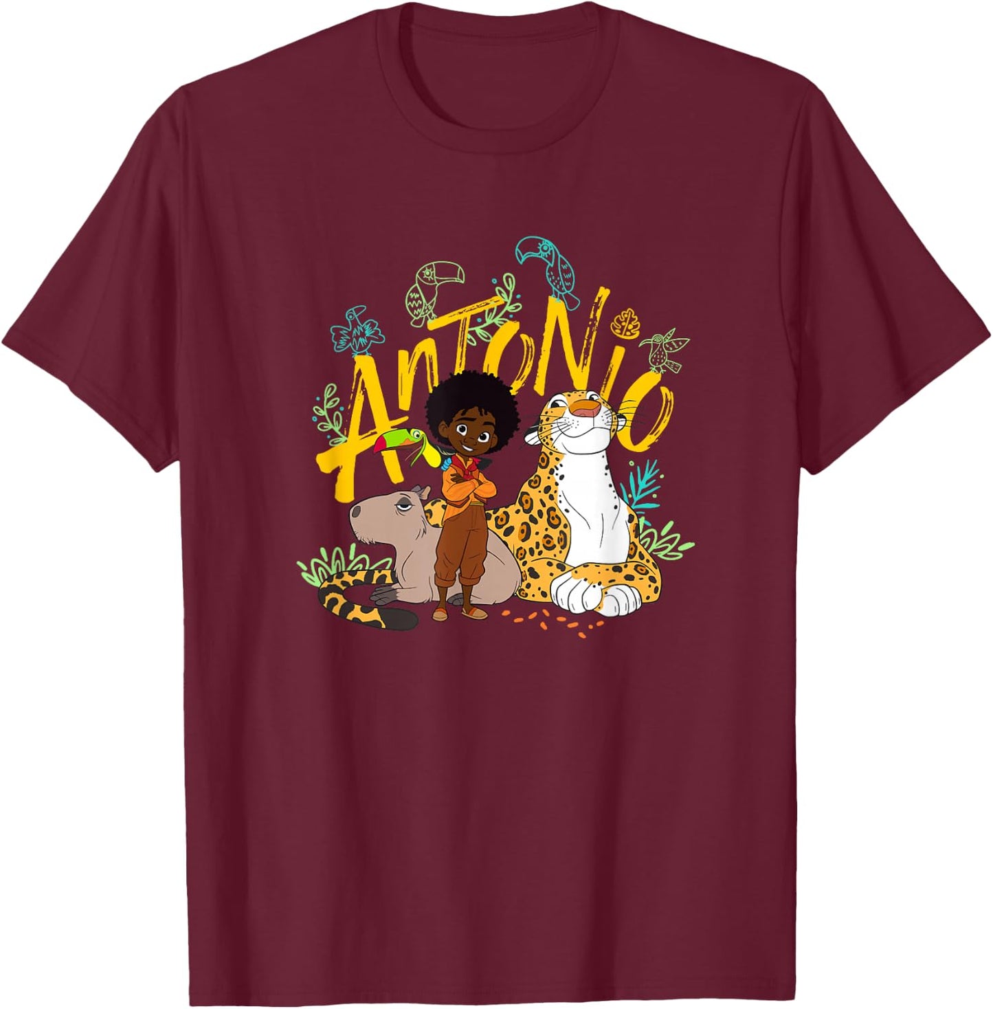 Disney Encanto Antonio with Animal Friends Small T-Shirt - T-Shirt | Maroon