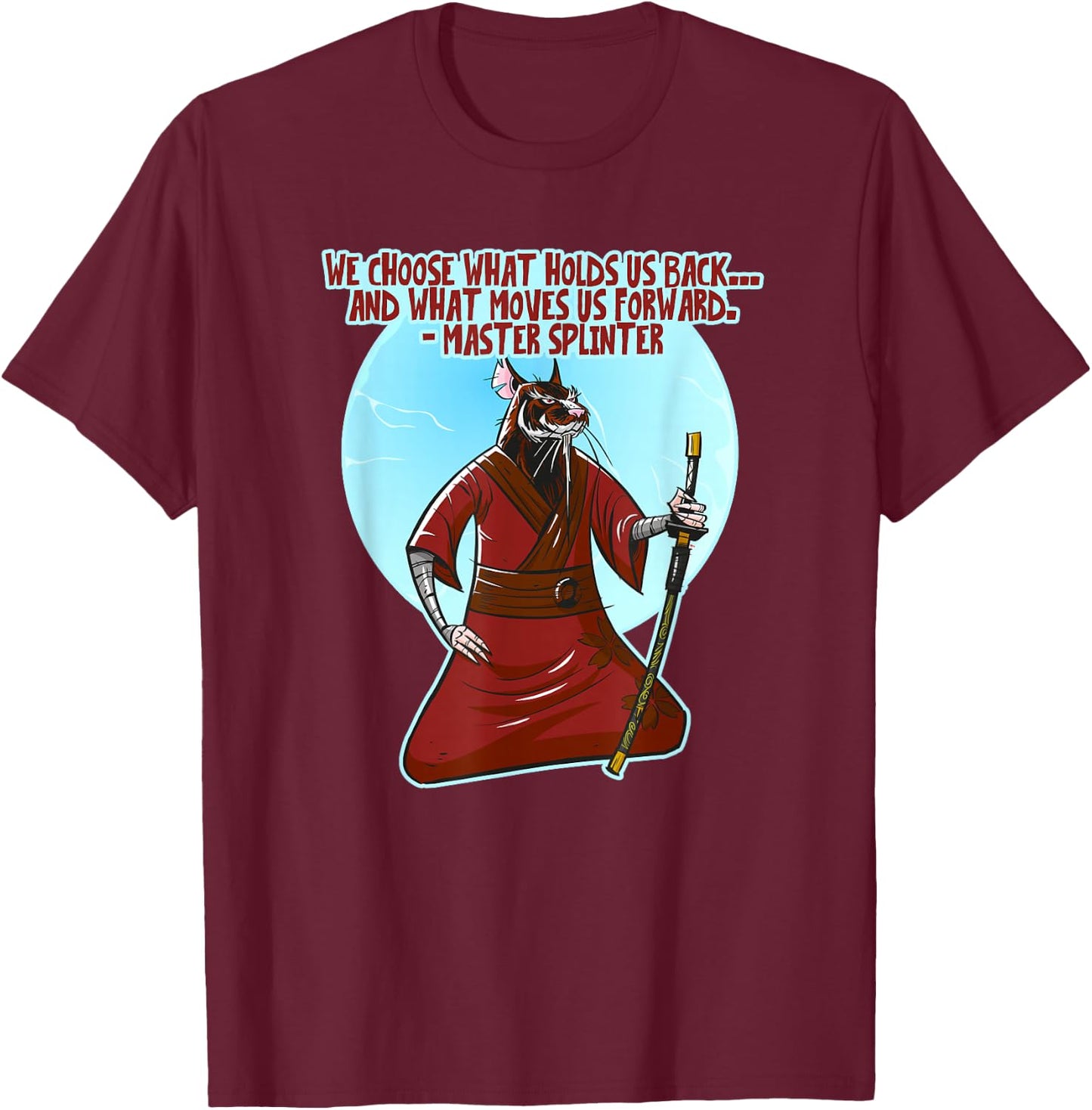 The Wisdom of Master Splinter T-Shirt - T-Shirt | Maroon