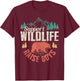 Support Wildlife Raise Boys Vintage Mothers Day Gift T-Shirt - T-Shirt | Maroon