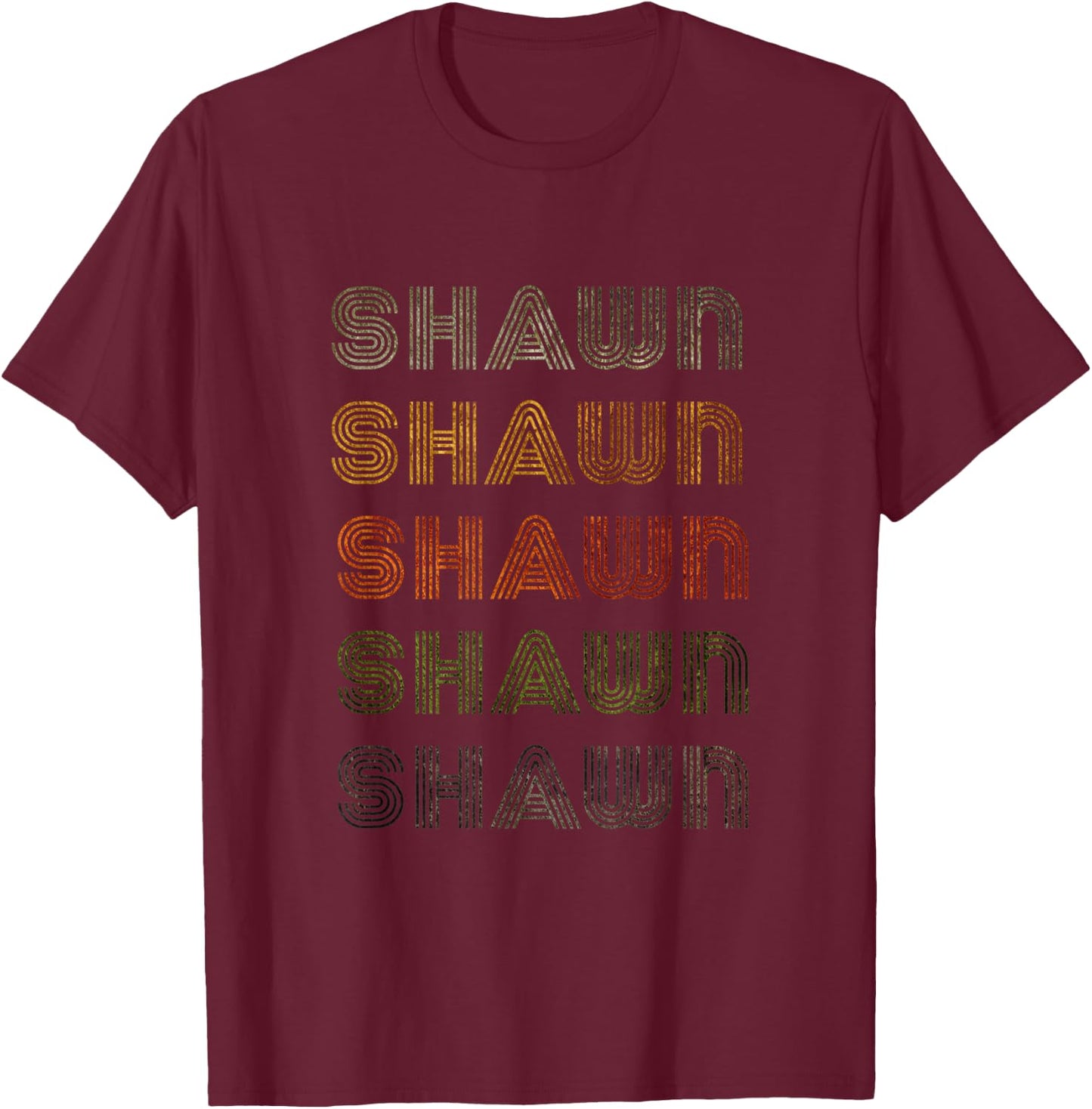 Love Heart Shawn Grunge/Vintage Style Black Shawn T-Shirt - T-Shirt | Maroon