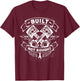 Built Not Bought Mechanic Pistons Custom Vintage T-Shirt - T-Shirt | Maroon