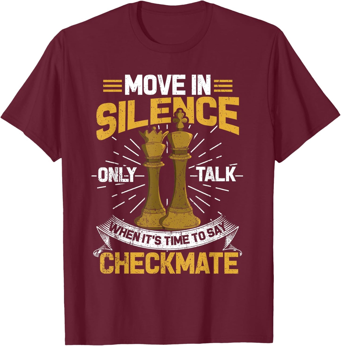 Chess Men's Funny Chessboard Set King T-Shirt - T-Shirt | Maroon