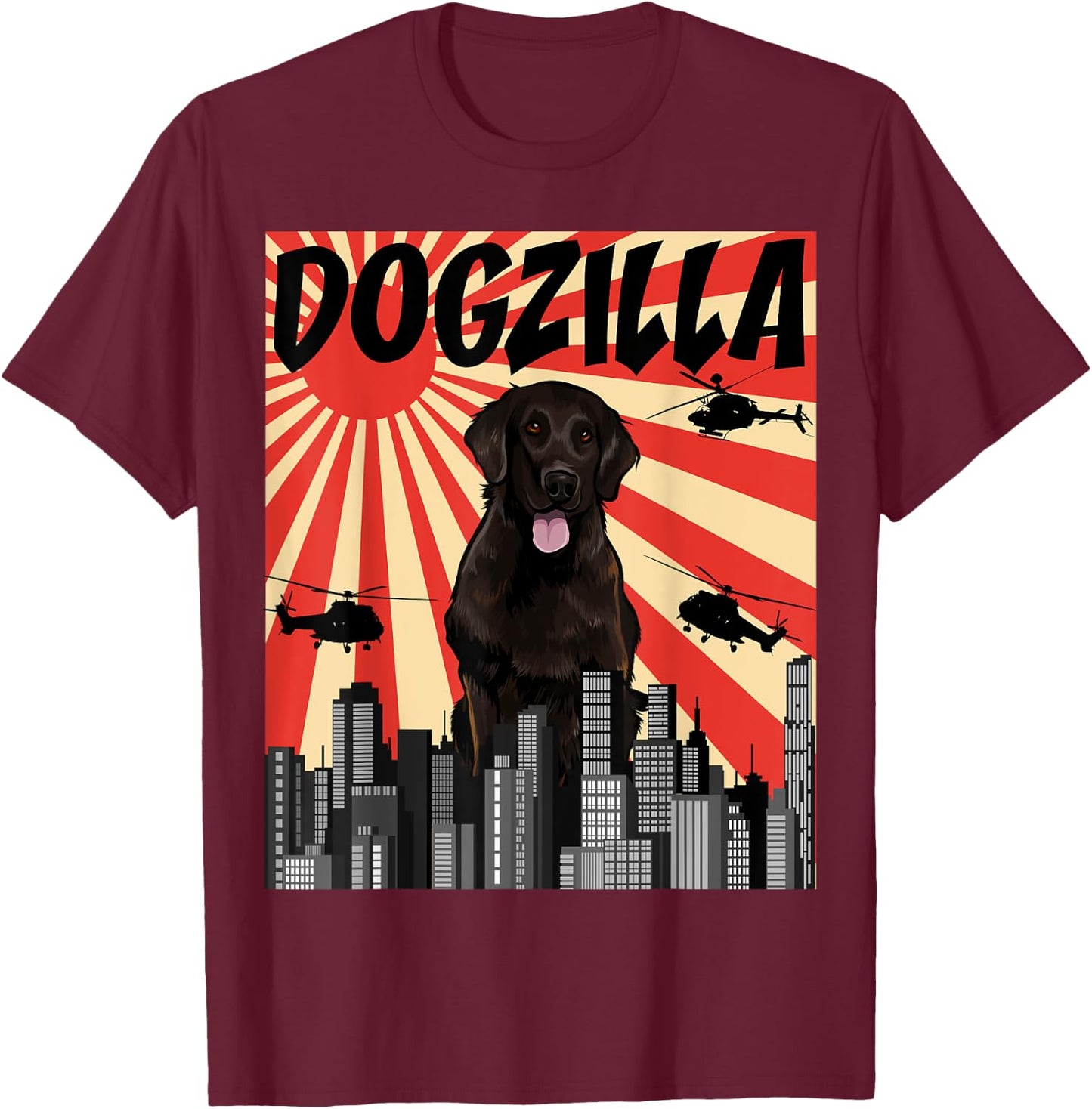 funny dog flat coated retriever Men Women Girls Kids T-Shirt - T-Shirt | Maroon