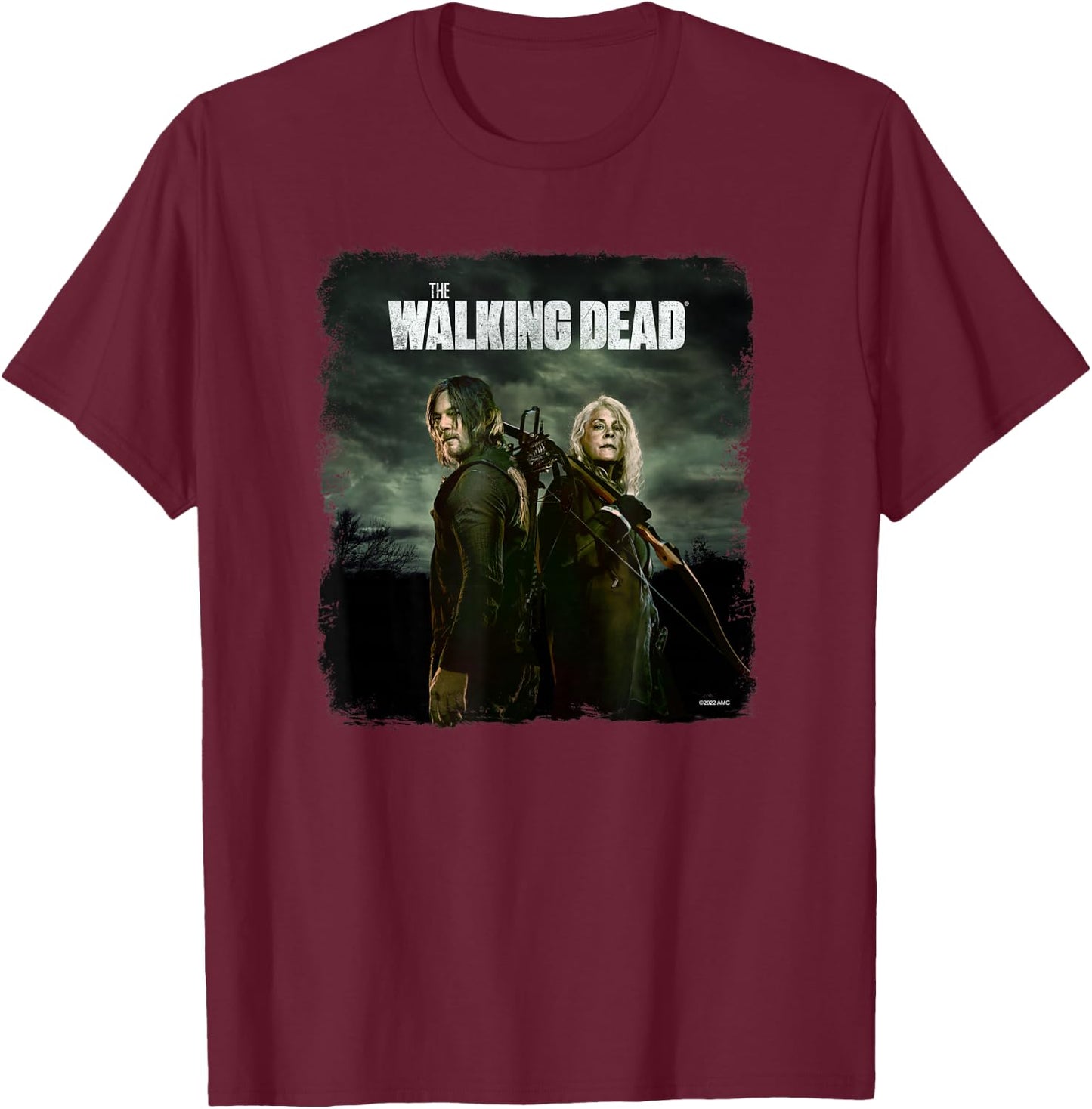 The Walking Dead Daryl and Carol Season 11 T-Shirt - T-Shirt | Maroon