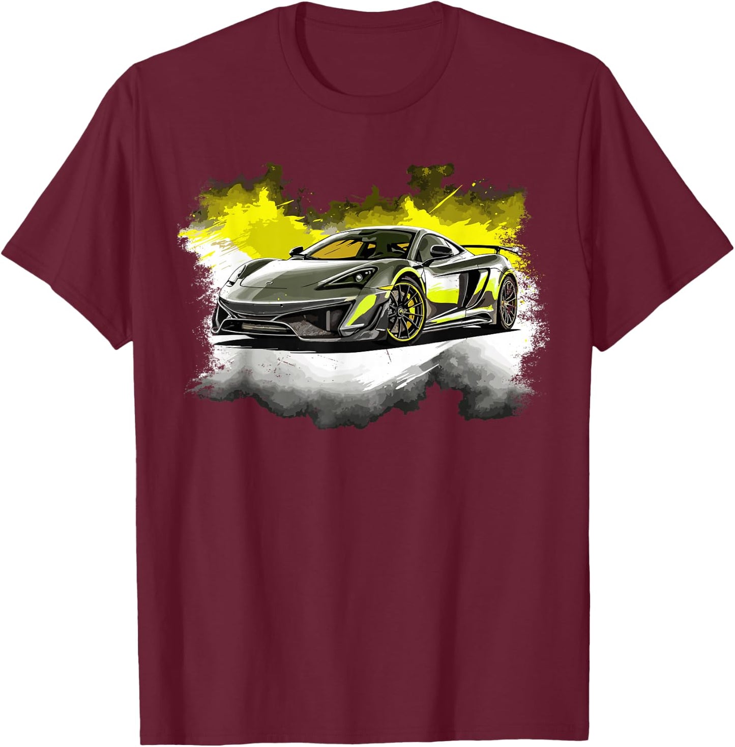 Exotic Concept Sports Car Supercar Luxury Hypercar Graphic T-Shirt - T-Shirt | Maroon