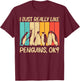 Cool Penguin Design Women Emperor Penguin Bird Lover T-Shirt - T-Shirt | Maroon