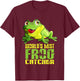 World's Best Frog Catcher Frog Catcher Collector Cute Frogs T-Shirt - T-Shirt | Maroon