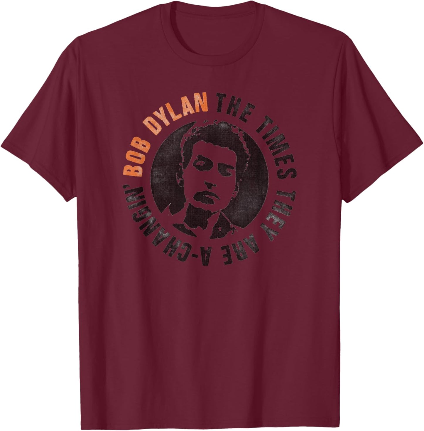 Bob Dylan - The Times T-Shirt - T-Shirt | Maroon