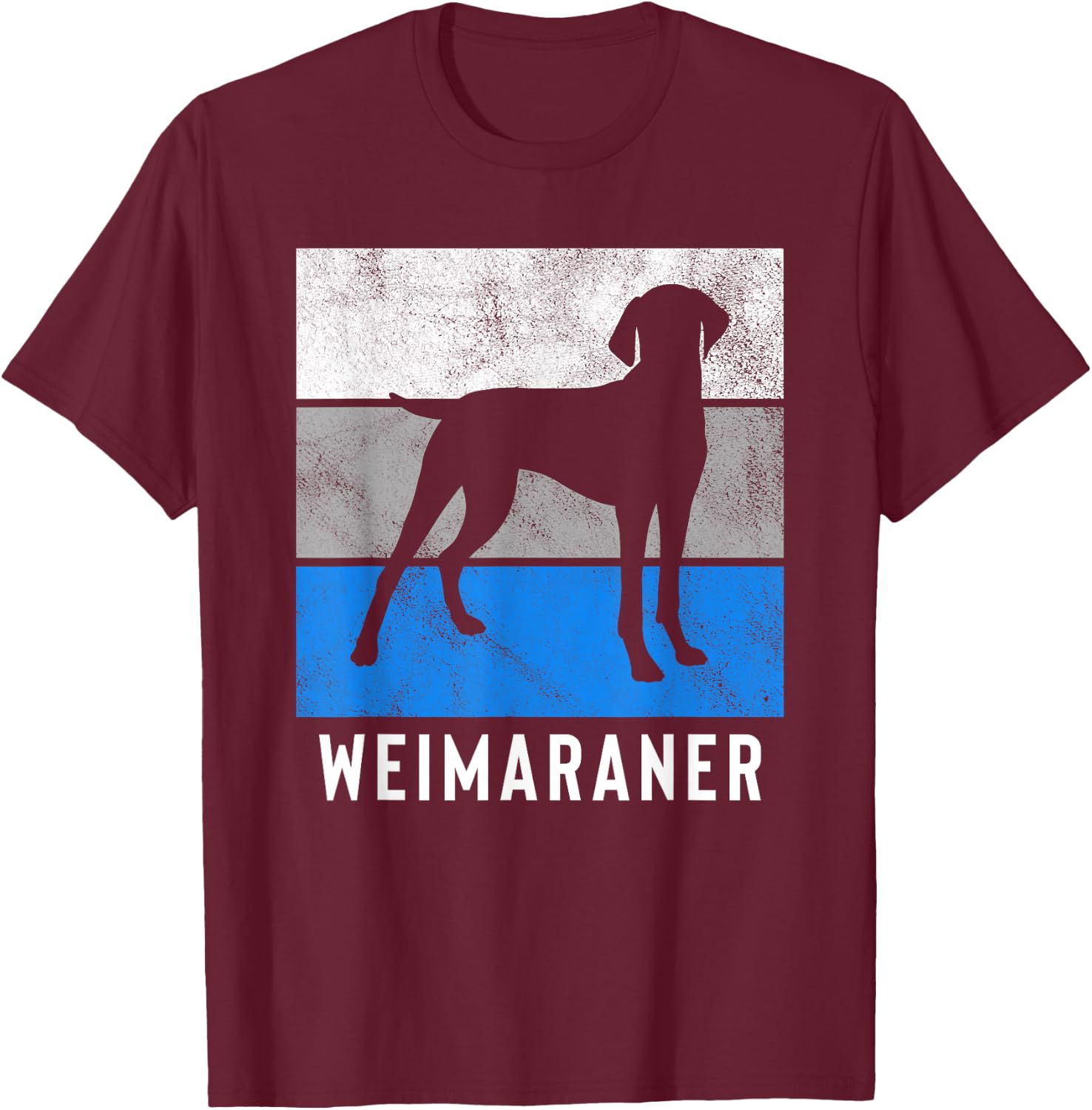 Weimaraner Retro T-Shirt - T-Shirt | Maroon