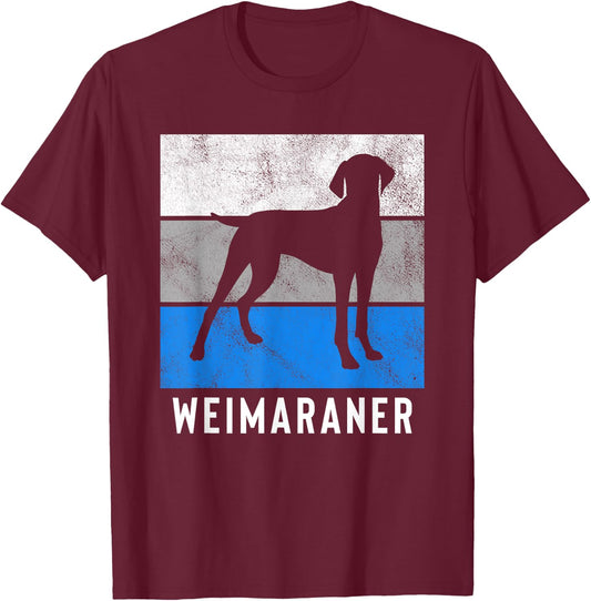 Weimaraner Retro T-Shirt - T-Shirt | Maroon