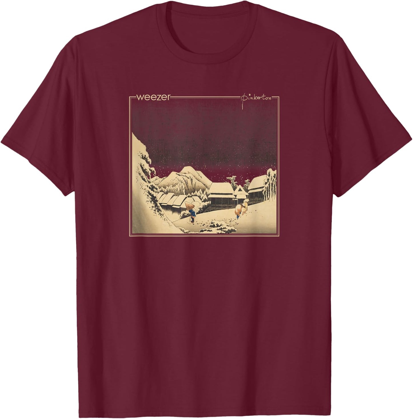 Weezer Classic Fit Black - Pinkerton Album Cover T-Shirt - T-Shirt | Maroon