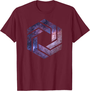 Geometric Space - Sacred Geometry Shape Hexagon Symbol Poison T-Shirt - T-Shirt | Maroon