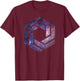 Geometric Space - Sacred Geometry Shape Hexagon Symbol Poison T-Shirt - T-Shirt | Maroon