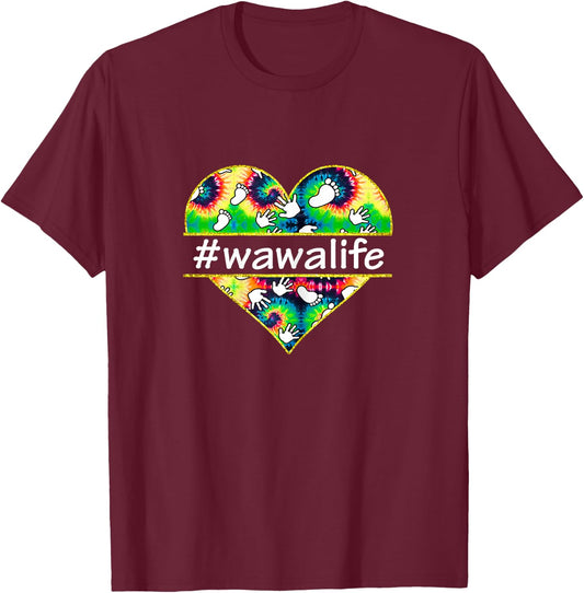 Love WaWa Life - Grandma Heart T-Shirt - T-Shirt | Maroon