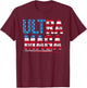 Trump Shirt Ultra Mega US Flag American Flag Shirt Trump T-Shirt - T-Shirt | Maroon