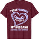 In my memory of my husband ESOPHAGEAL CANCER AWARENESS T-Shirt - T-Shirt | Maroon