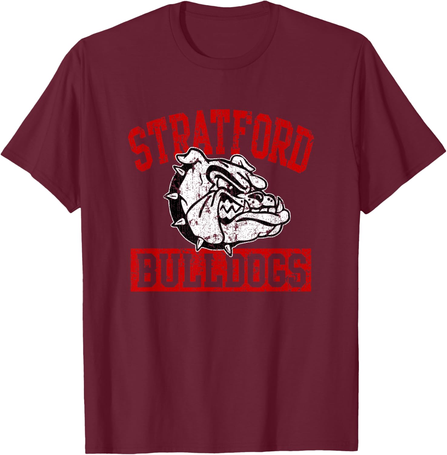 Stratford Bulldogs Vintage T-Shirt - T-Shirt | Maroon