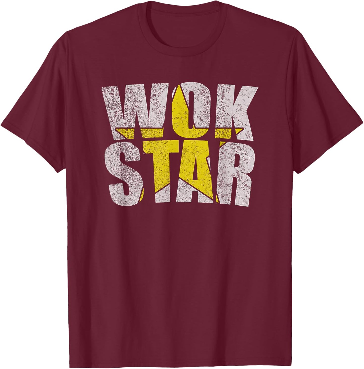 WOK STAR - Funny vintage food lovers women T-Shirt - T-Shirt | Maroon